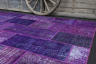 Asusima rug: 1960s handmade Anatolian rug with solid motifs and fabric backing