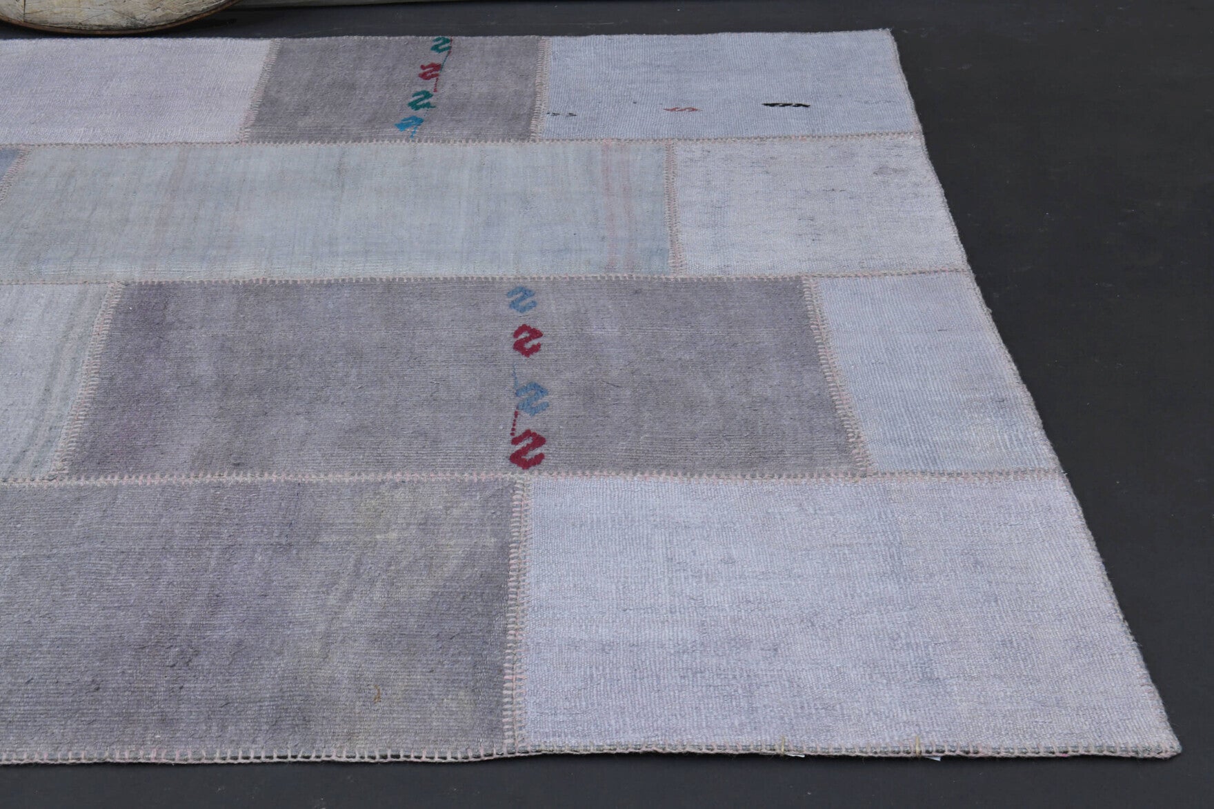 194x302 cm vintage patchwork Anatolian area rug – Astrakome, low pile, wool