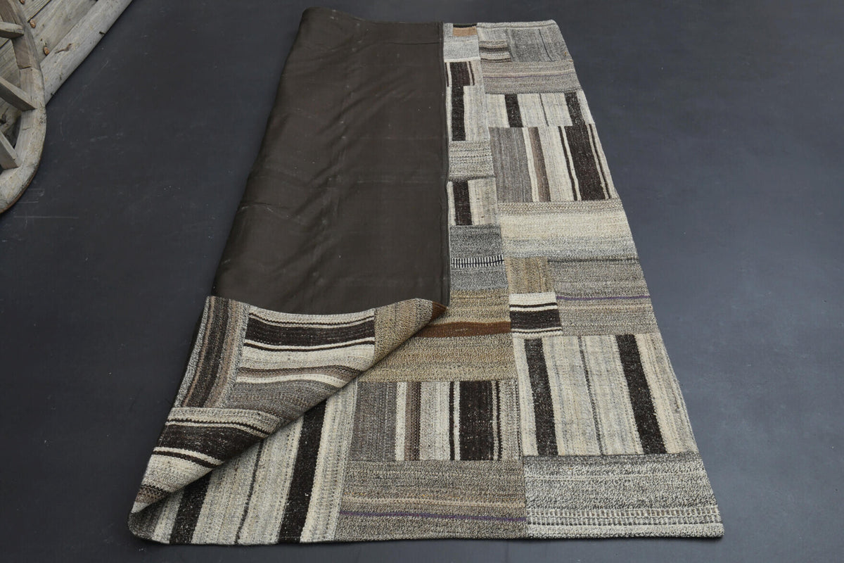 Handmade Patchwork Vintage Area Rug in wool – 1960s piece from Anatolia, Turkey | Fame Rugs