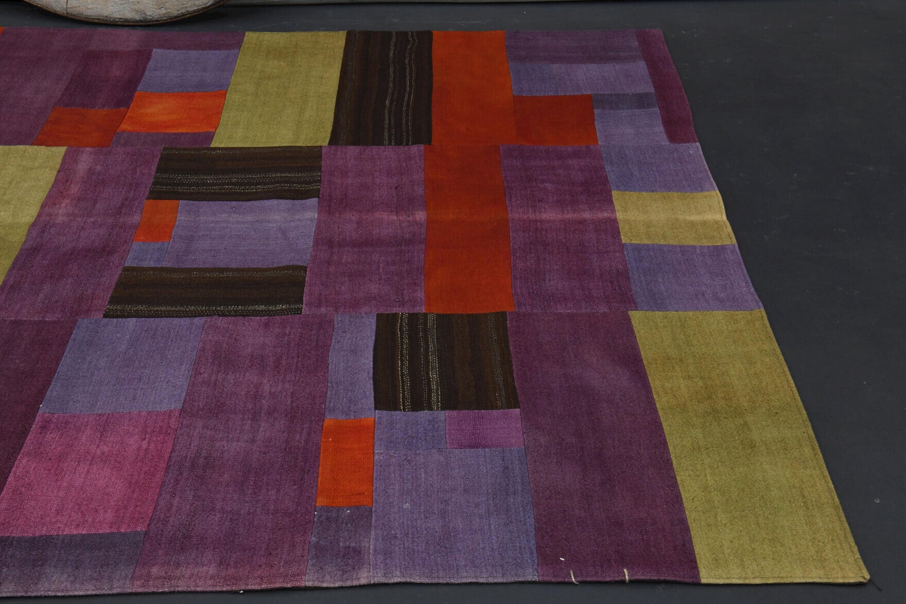 193x295 cm vintage Anatolian kilim rug – Aretemira Violet, flatweave, wool