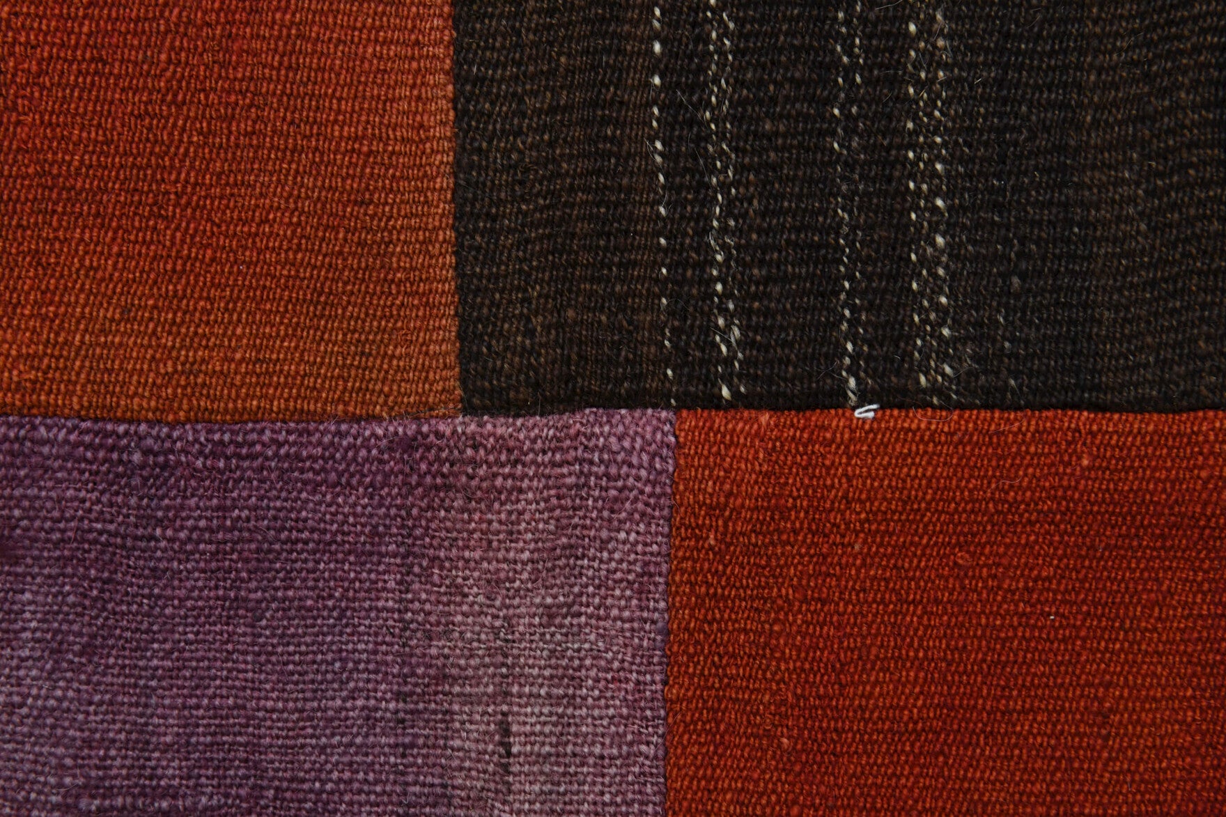Aretemira Violet – vintage block kilim for living room or bedroom, 6'4" x 9'8" (193x295 cm)