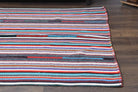 Authentic Anatolian vintage kilim rug (1960s) with striped design – one-of-a-kind at Fame Rugs