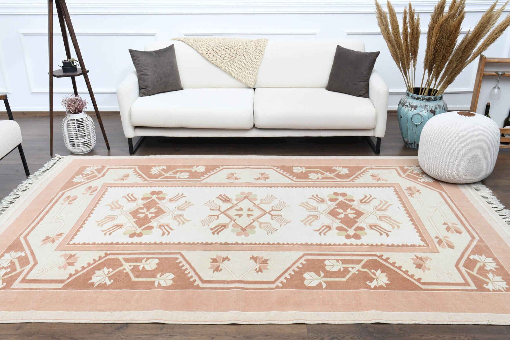 Handmade wool rug from Anatolia, Turkey – Milas Vintage Area Rug 6'3" x 9'10"