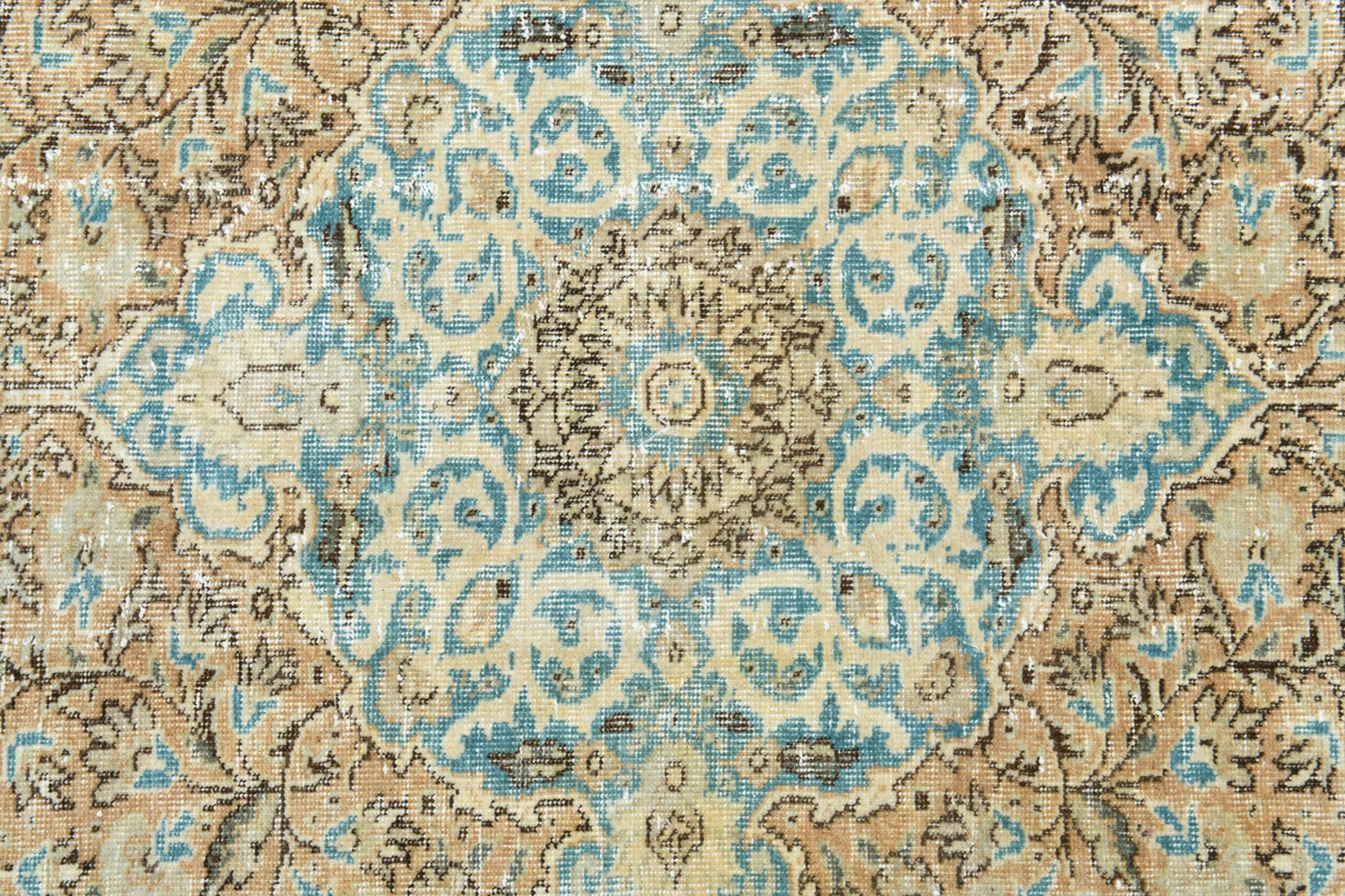 Asterophile rug: 1970s handmade Persian rug with oriental motifs and cotton backing