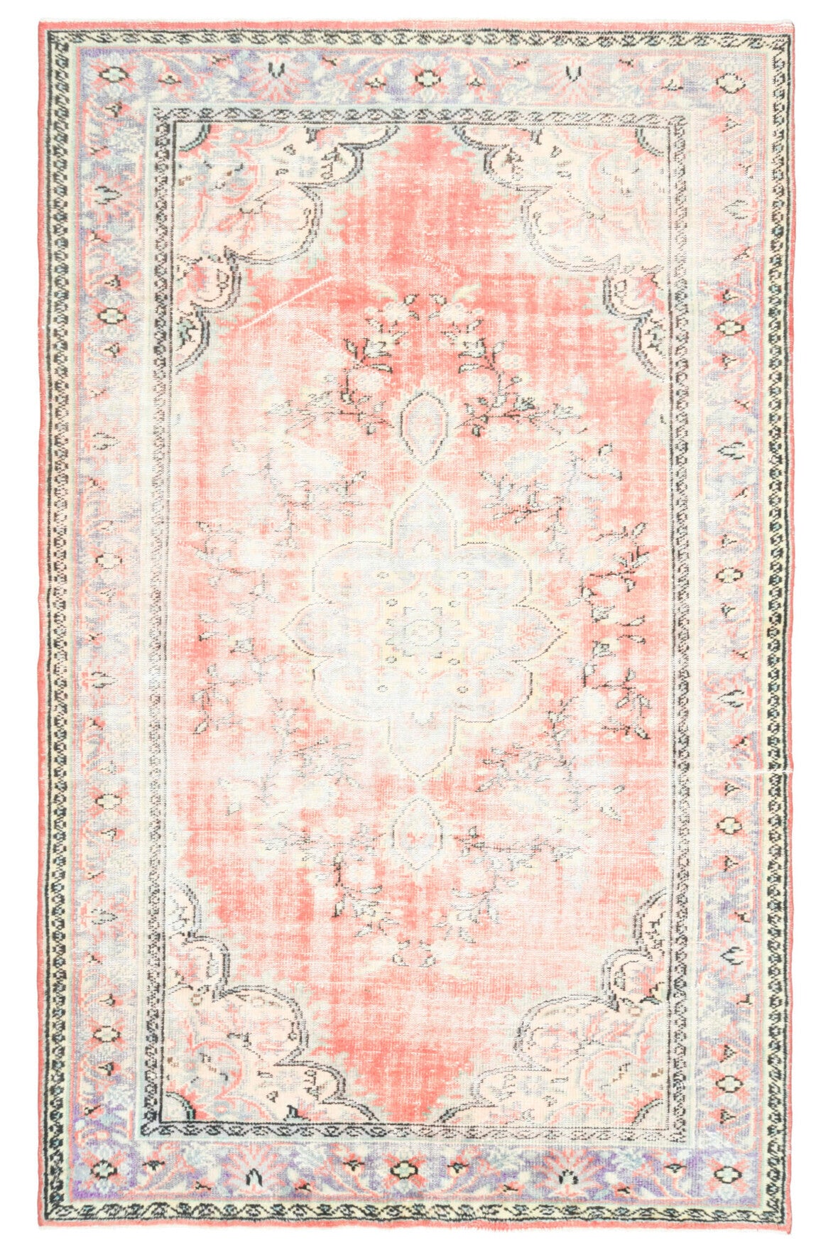 Handmade Vintage Area Anatolian Rug