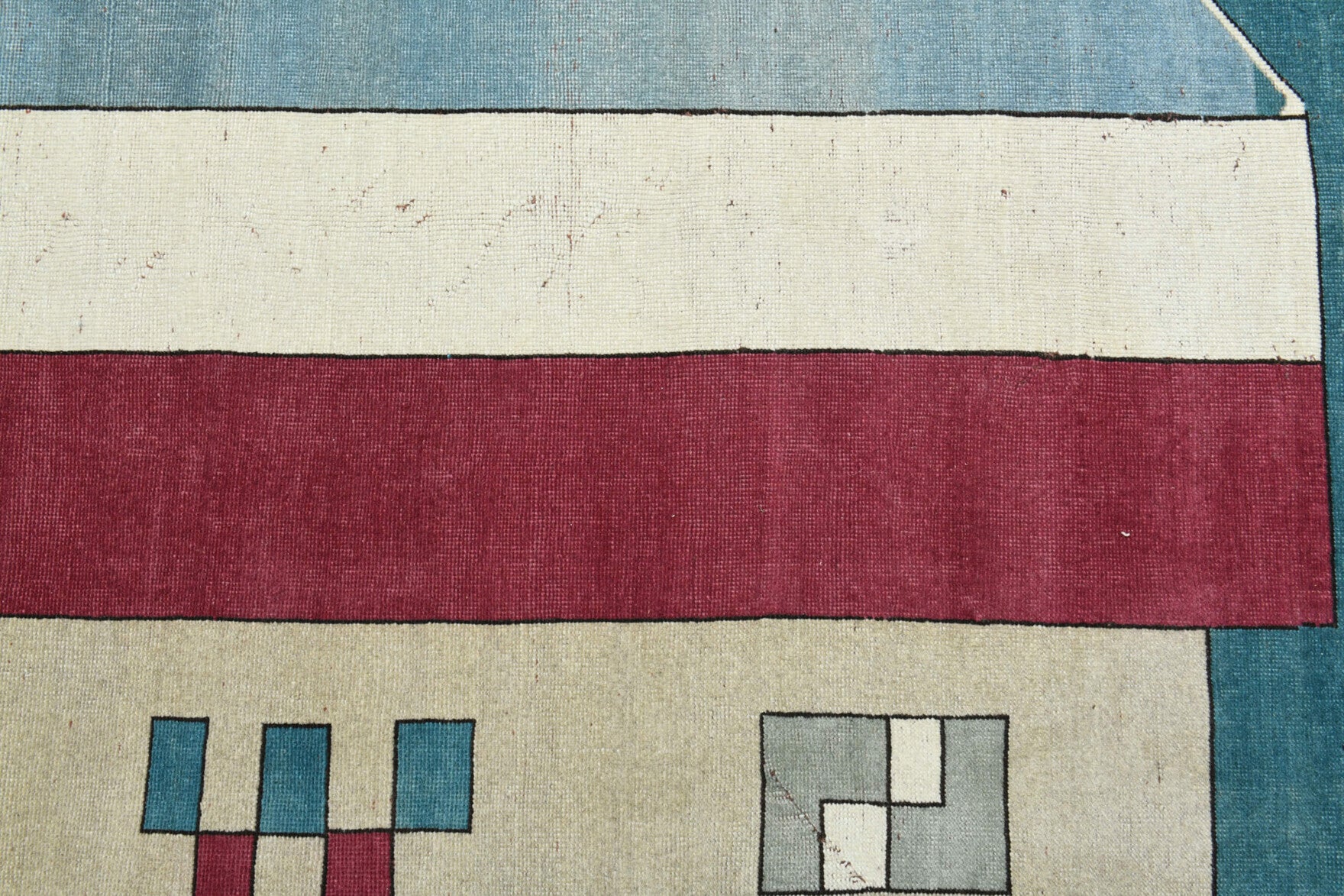 Handmade wool rug from Anatolia, Turkey – Contemporary Vintage Area Rug 6'8" x 10'