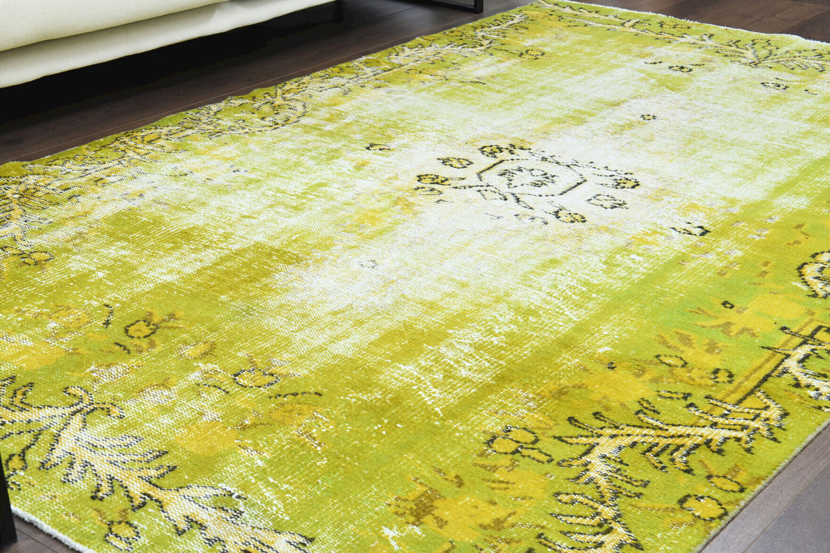 Handmade wool rug from Anatolia, Turkey – Distressed Vintage Area Rug 5'3" x 8'7"