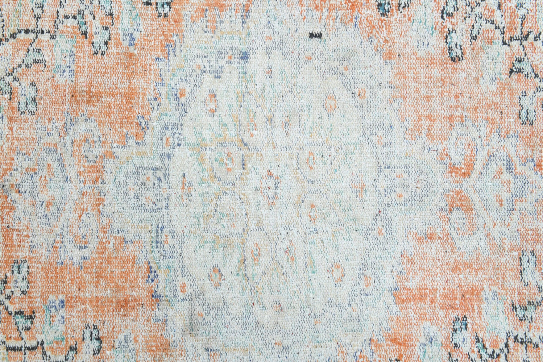 Ihlamurpare rug: 1930s handmade Anatolian rug with oriental motifs and cotton backing