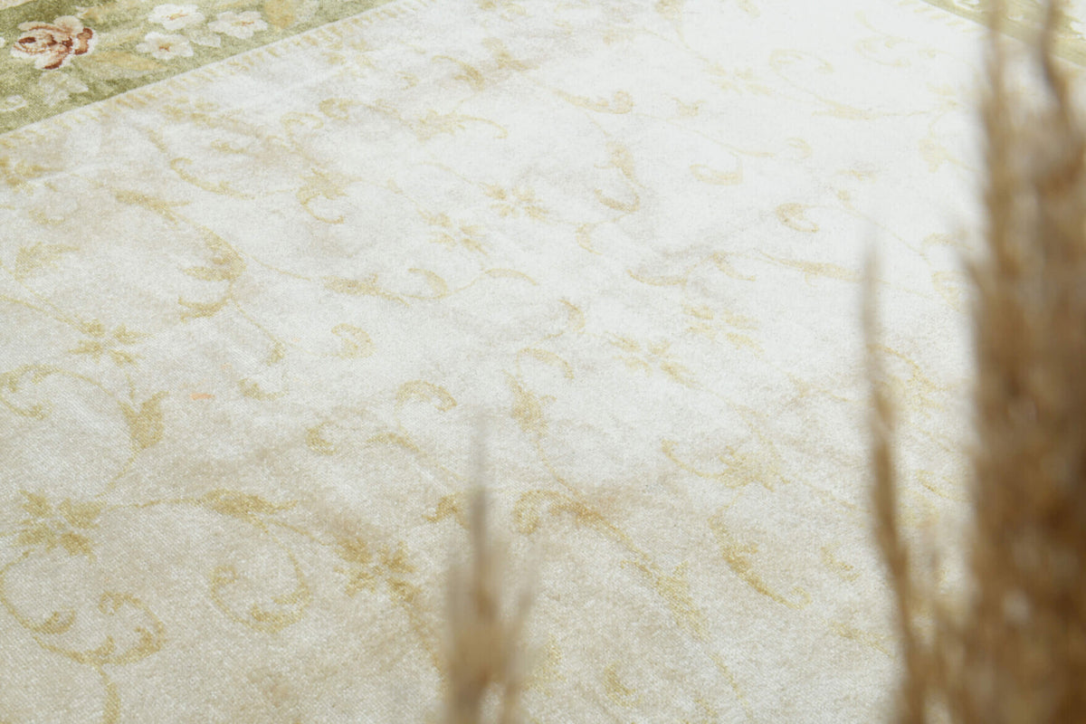 Square Framed Oushak Vintage Area Rug