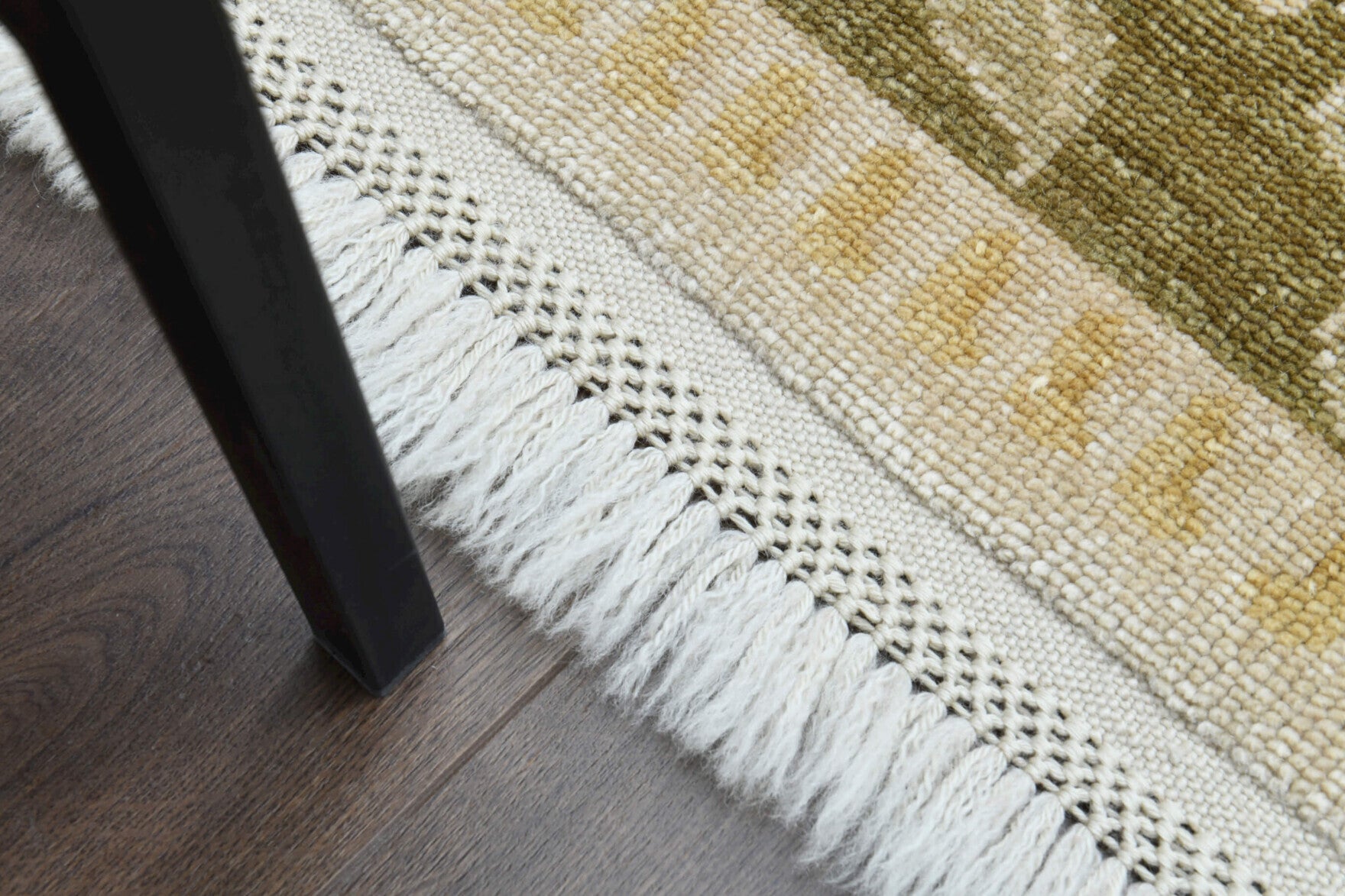 Authentic Anatolian vintage area rug (1970s) with framed and floral design – one-of-a-kind at Fame Rugs