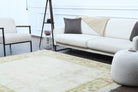 Square Framed Oushak Vintage Area Rug