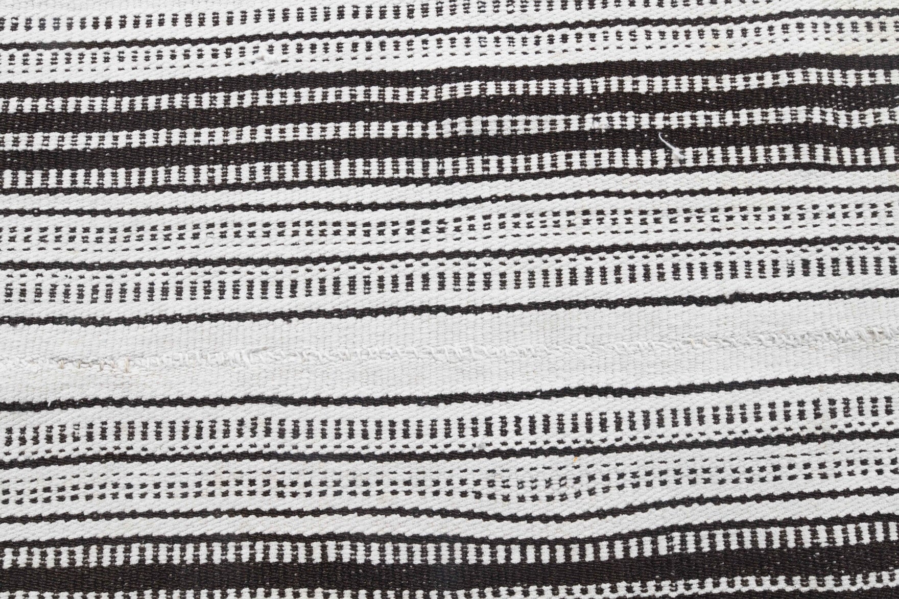 Authentic Anatolian vintage kilim rug (1960s) with striped design – one-of-a-kind at Fame Rugs