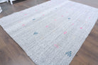 One-of-a-kind 1960s Anatolian vintage kilim rug in wool, 5'3" x 7'7"
