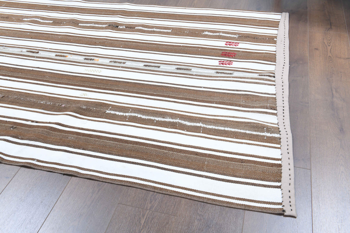Handmade Vintage Flatweave Rug