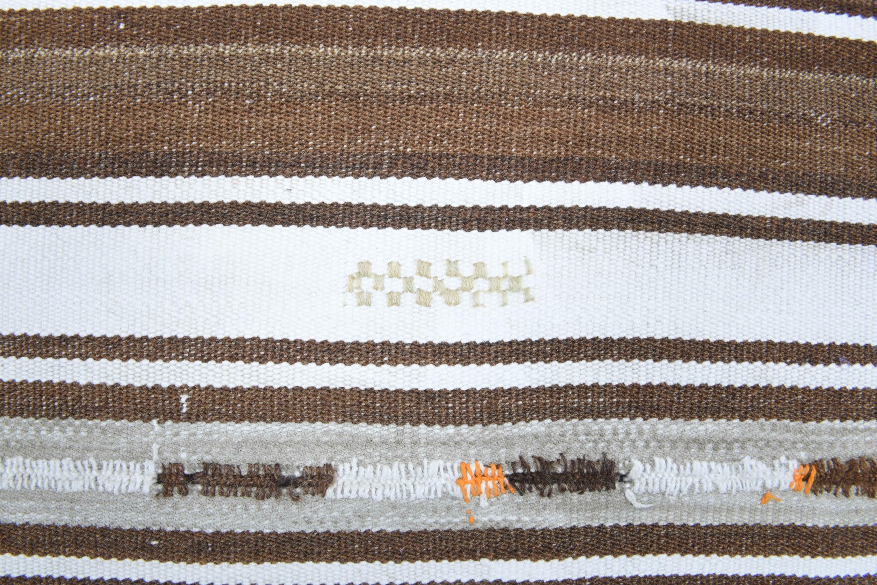 Handwoven flatweave wool kilim from Anatolia, Turkey – Handmade Vintage Flatweave Rug 4'4" x 6'5"