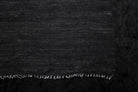 Handmade Vintage Black Kilim Rug