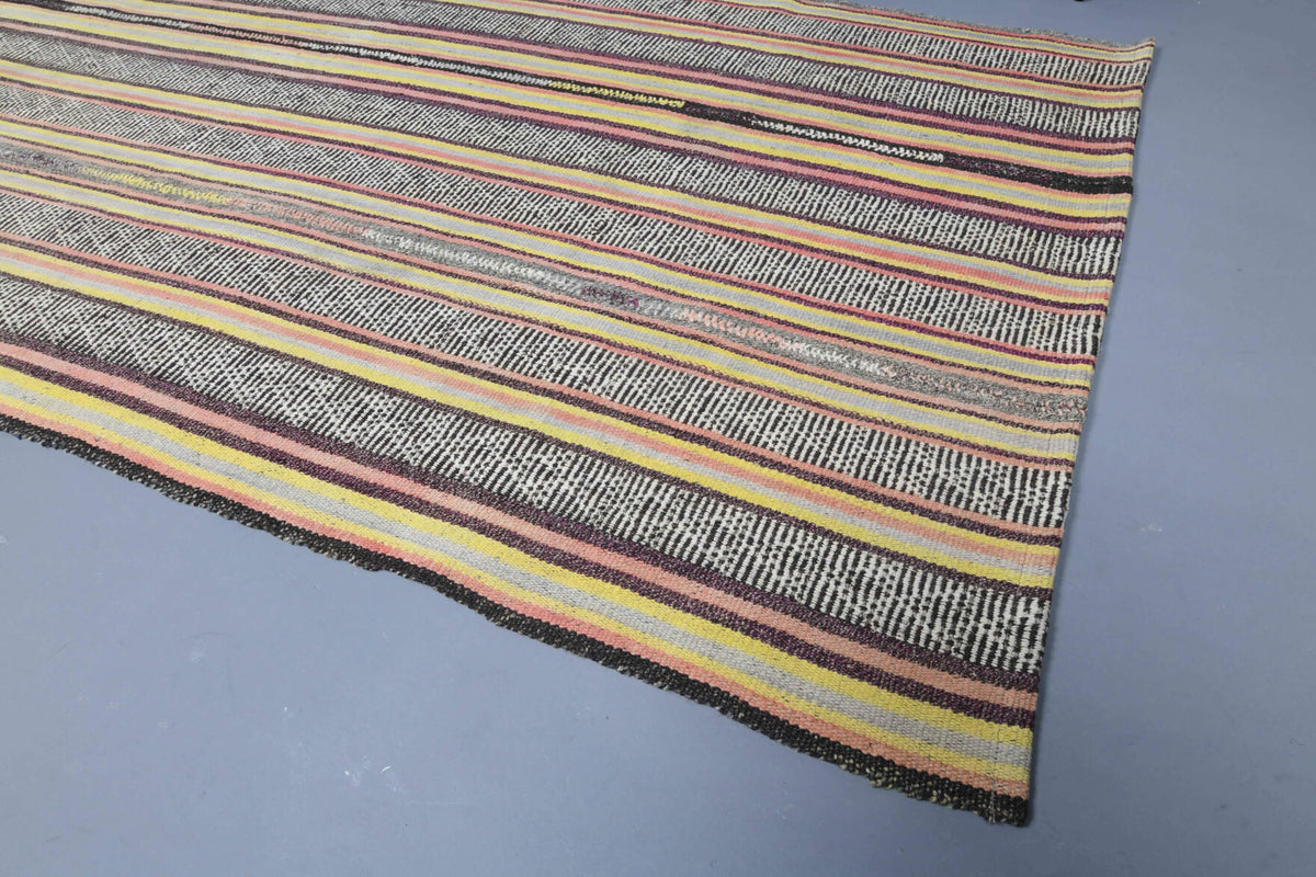 Handmade Vintage Flatweave Rug