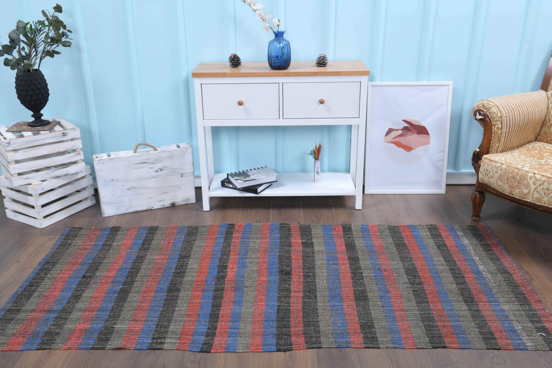 Handmade Vintage Oushak Runner Rug
