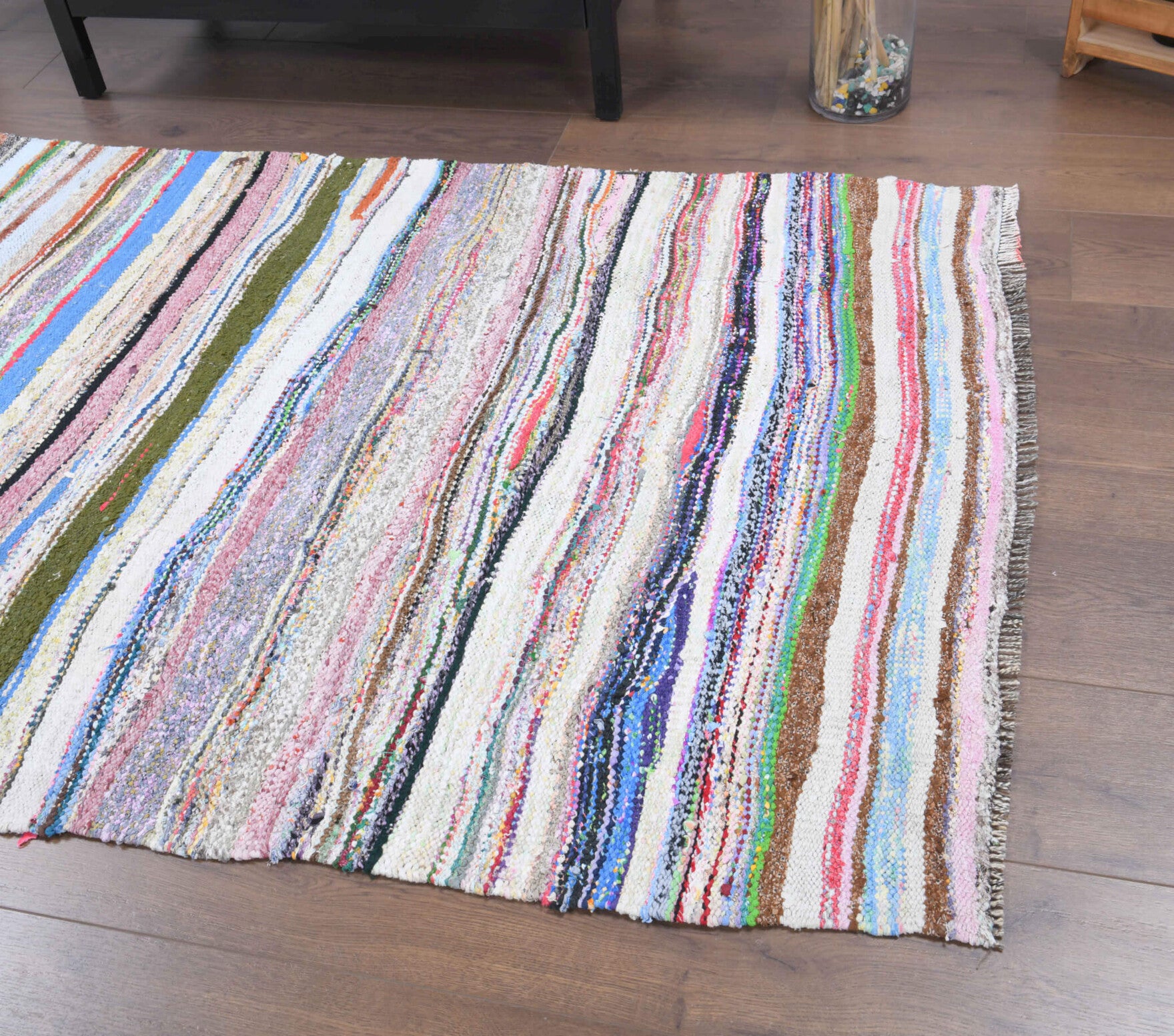 110x213 cm vintage Anatolian kilim rug – Zambakefsan, flatweave, wool