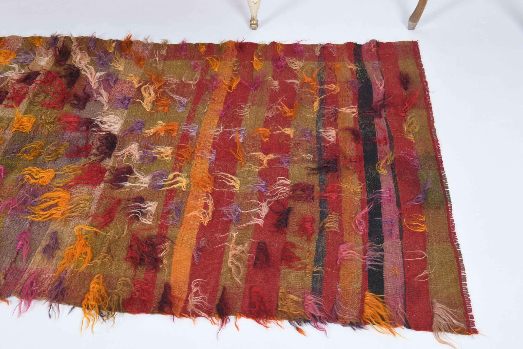 Handmade Vintage Rug Tulu Runner Rug
