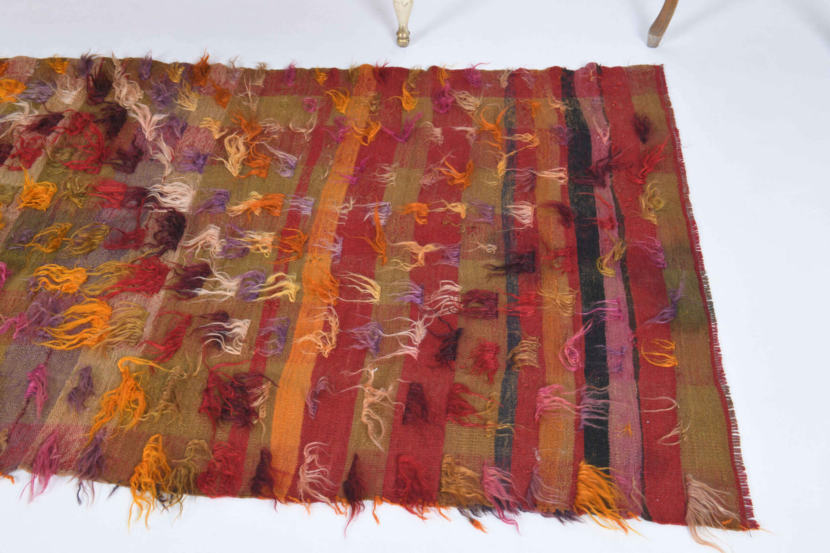 Handmade Vintage Rug Tulu Runner Rug