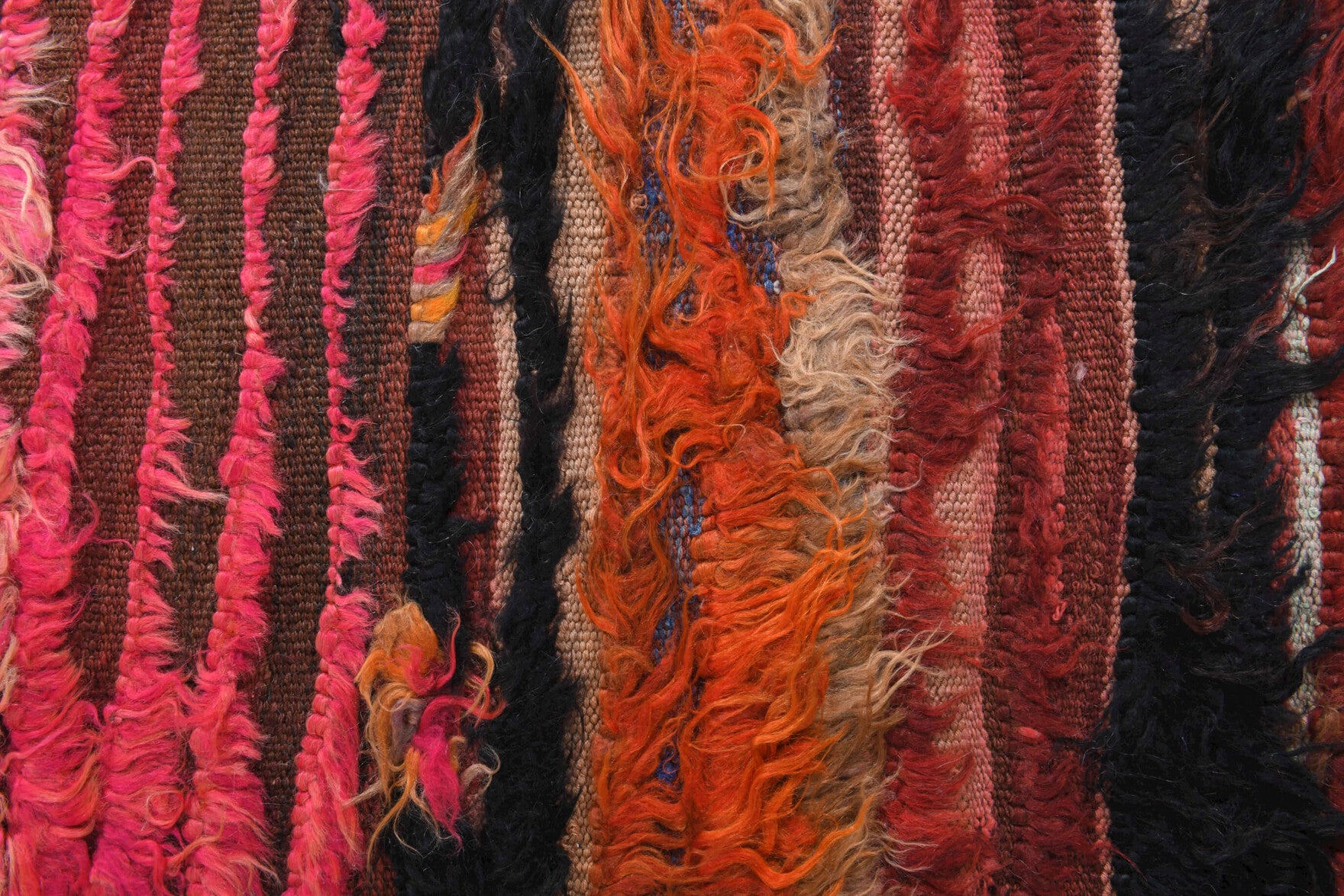 One-of-a-kind 1960s Anatolian vintage kilim rug in wool, 3'6" x 7'3"