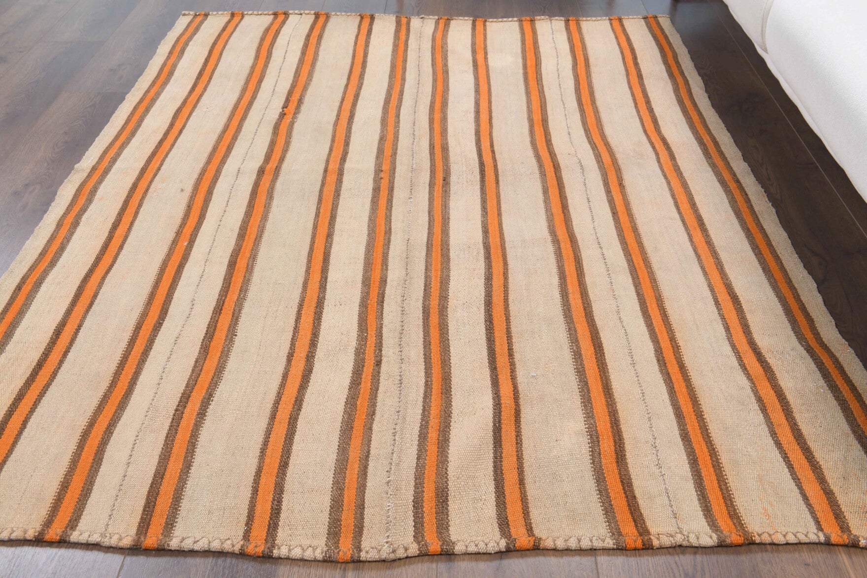 One-of-a-kind 1960s Anatolian vintage kilim rug in wool, 4'7" x 6'