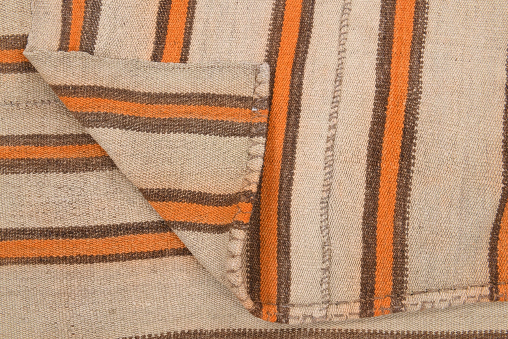 Hand-crafted Anatolian vintage kilim Vuslatbike in wool, 1960s