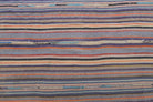 Vefakusa kilim: 1960s handwoven flatweave Anatolian kilim with striped motifs