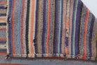 Authentic Anatolian vintage kilim rug (1960s) with striped design – one-of-a-kind at Fame Rugs