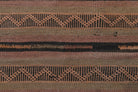 Striped Brown Handmade Vintage Rug