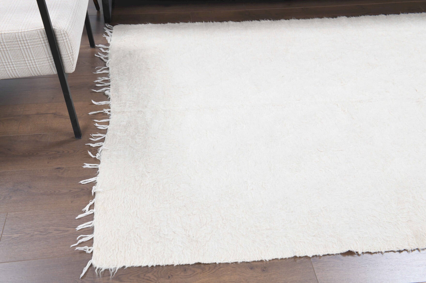 Handwoven flatweave wool kilim from Anatolia, Turkey – Handmade Vintage Tulu Rug 4'10" x 6'4"