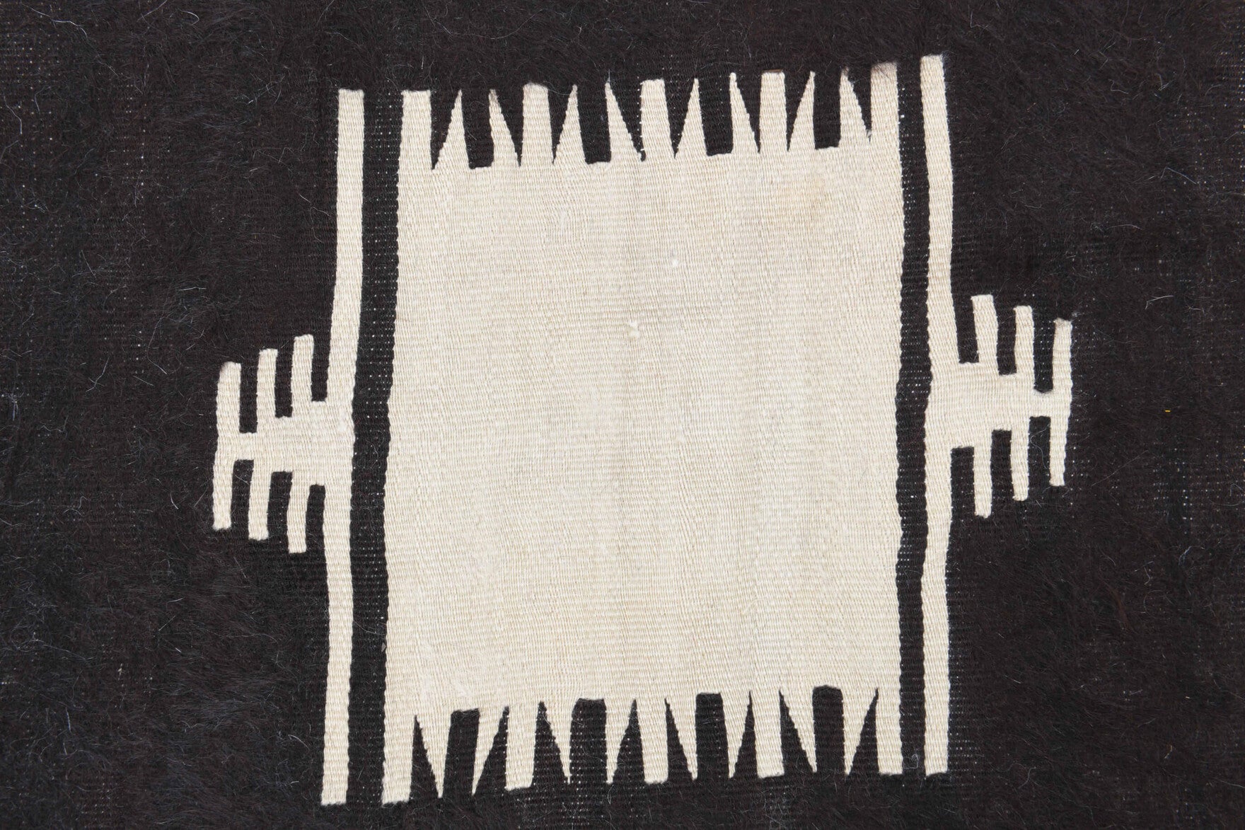 Theothea kilim: 1960s handwoven flatweave Anatolian kilim with ikat motifs