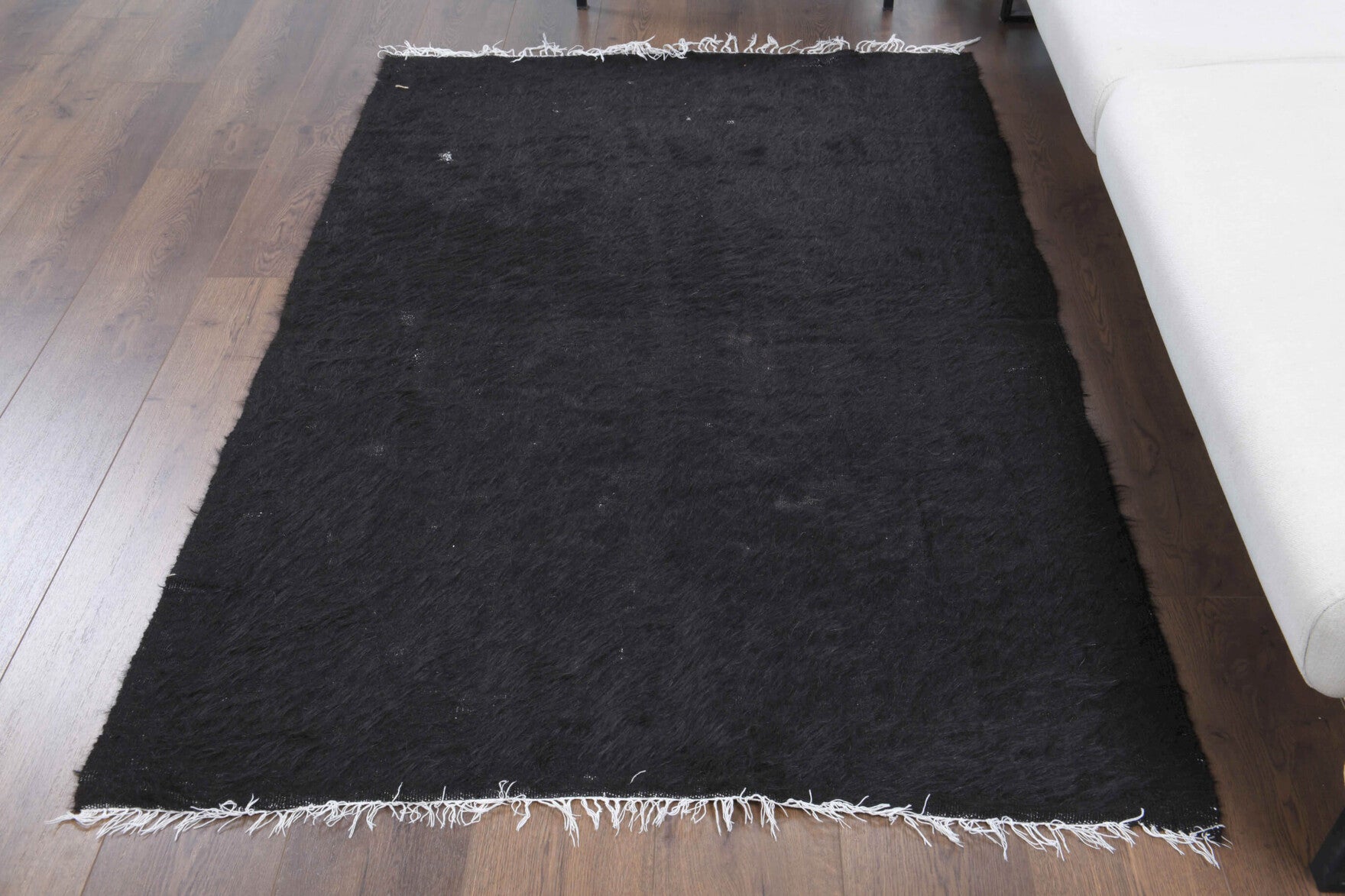 One-of-a-kind 1960s Anatolian vintage kilim rug in wool, 3'11" x 5'10"