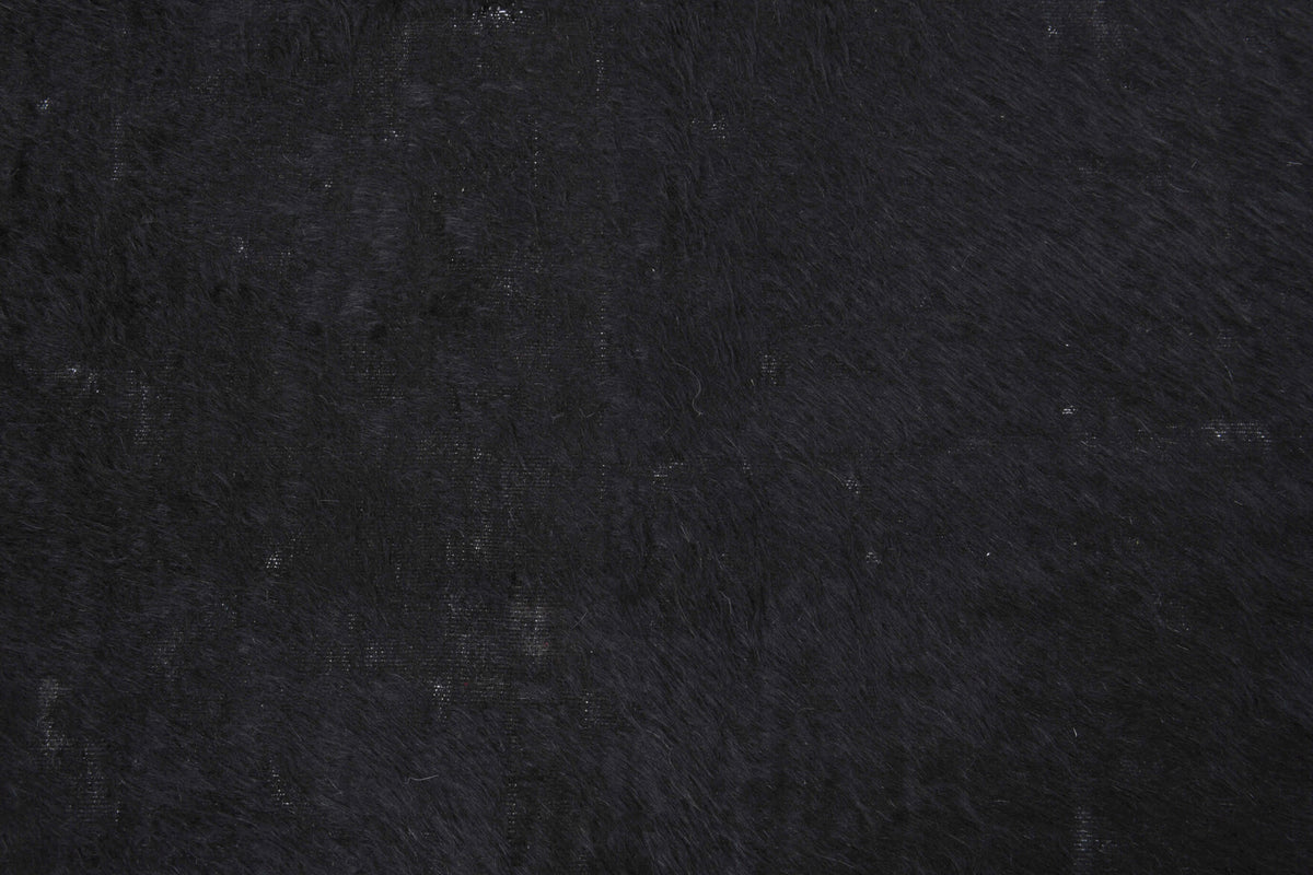 Black Handmade Vintage Rug