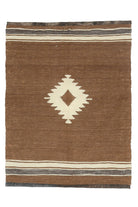 Handmade Vintage Brown Rug