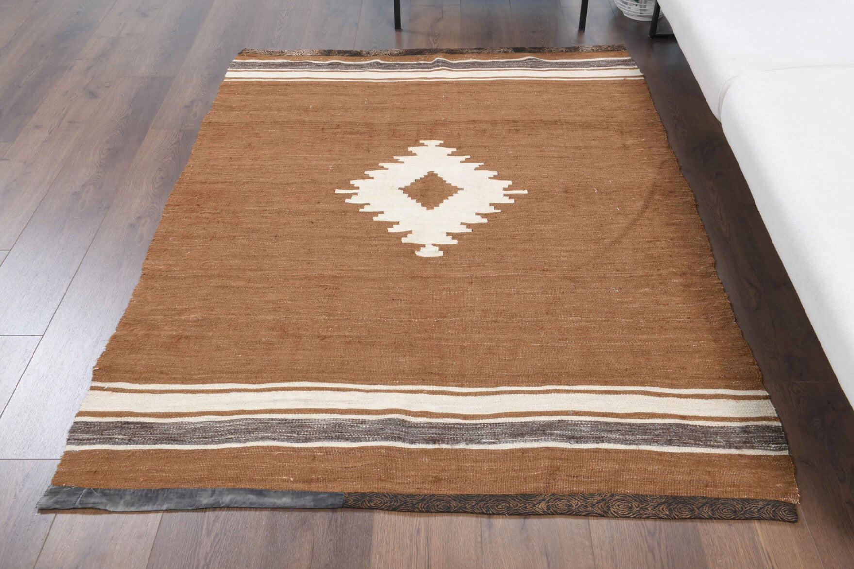 One-of-a-kind 1960s Anatolian vintage kilim rug in wool, 4'7" x 6'1"
