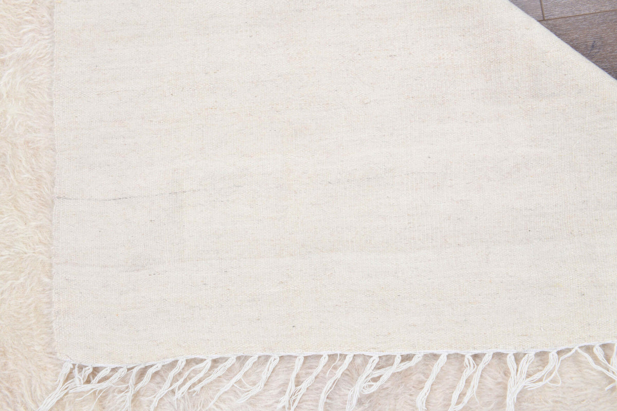 Handwoven flatweave wool kilim from Anatolia, Turkey – Handmade Vintage Rug 5'3" x 6'10"