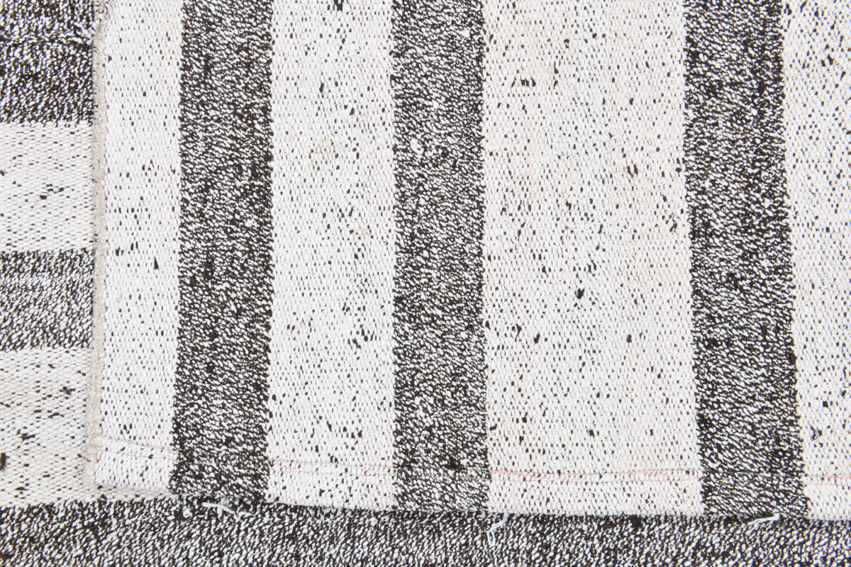 Authentic Anatolian vintage kilim rug (1960s) with striped design – one-of-a-kind at Fame Rugs