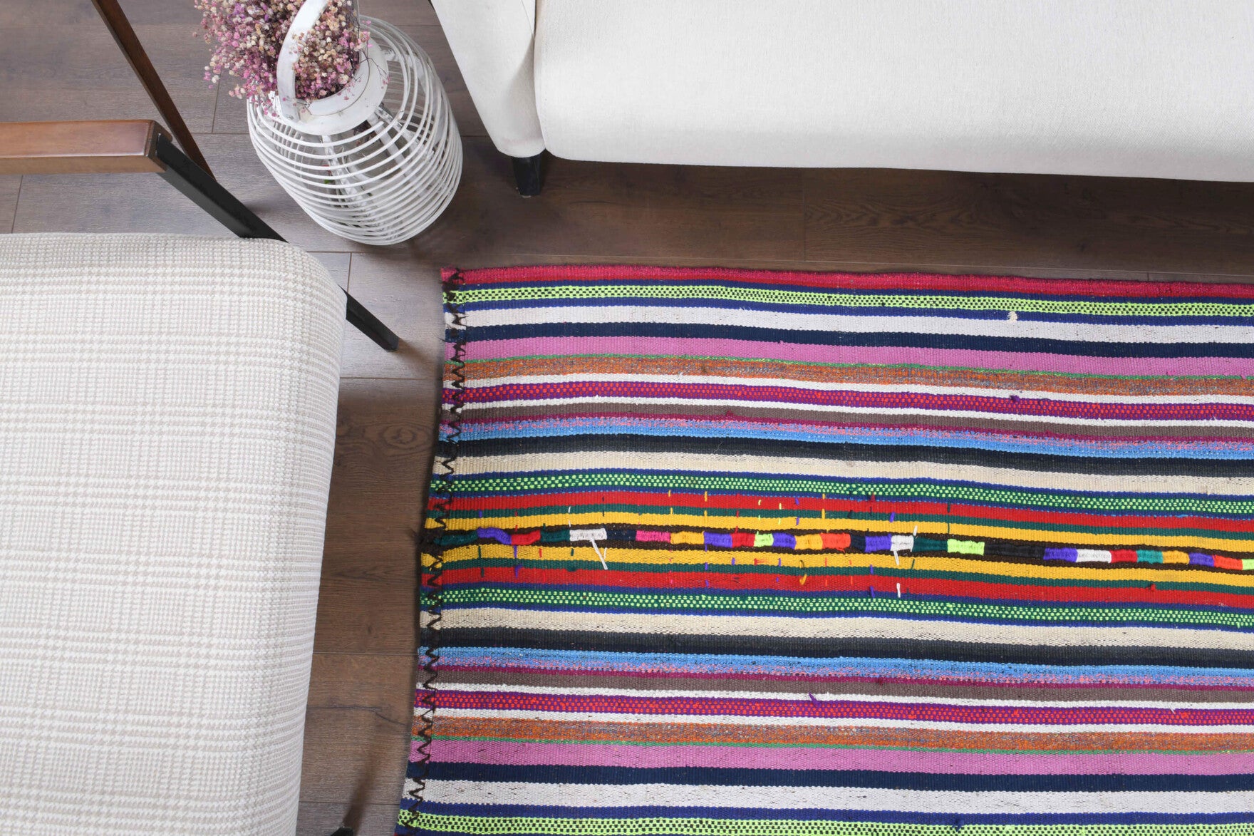 178x256 cm vintage Anatolian kilim rug – Suyar, flatweave, wool
