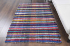 One-of-a-kind 1960s Anatolian vintage kilim rug in wool, 4'4" x 6'7"