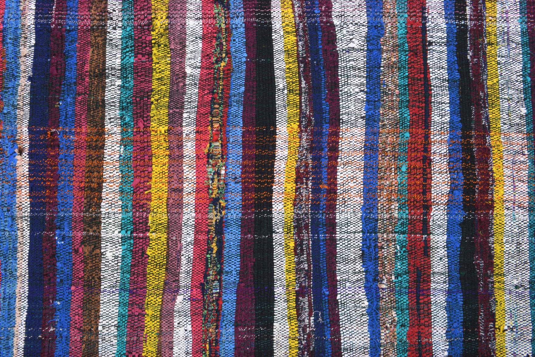 Sultanzade kilim: 1960s handwoven flatweave Anatolian kilim with ikat motifs