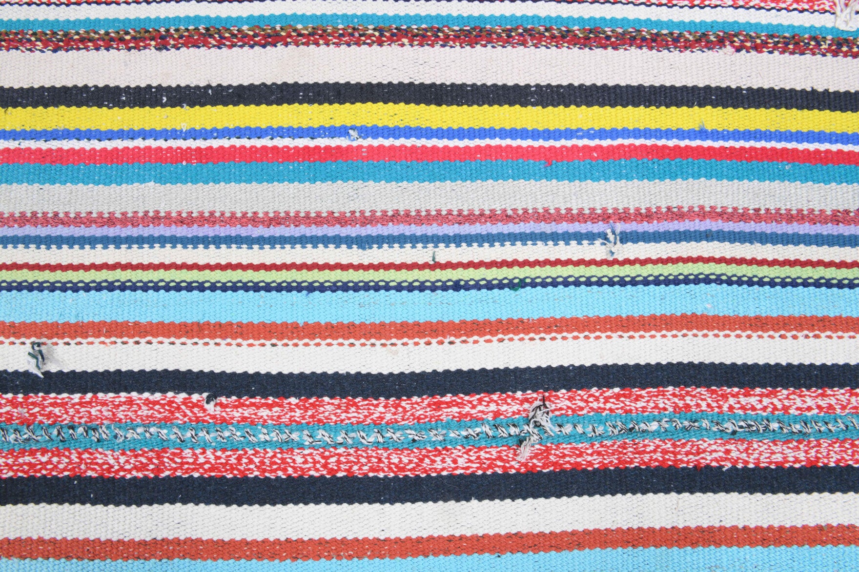 Authentic Anatolian vintage kilim rug (1960s) with ikat design – one-of-a-kind at Fame Rugs