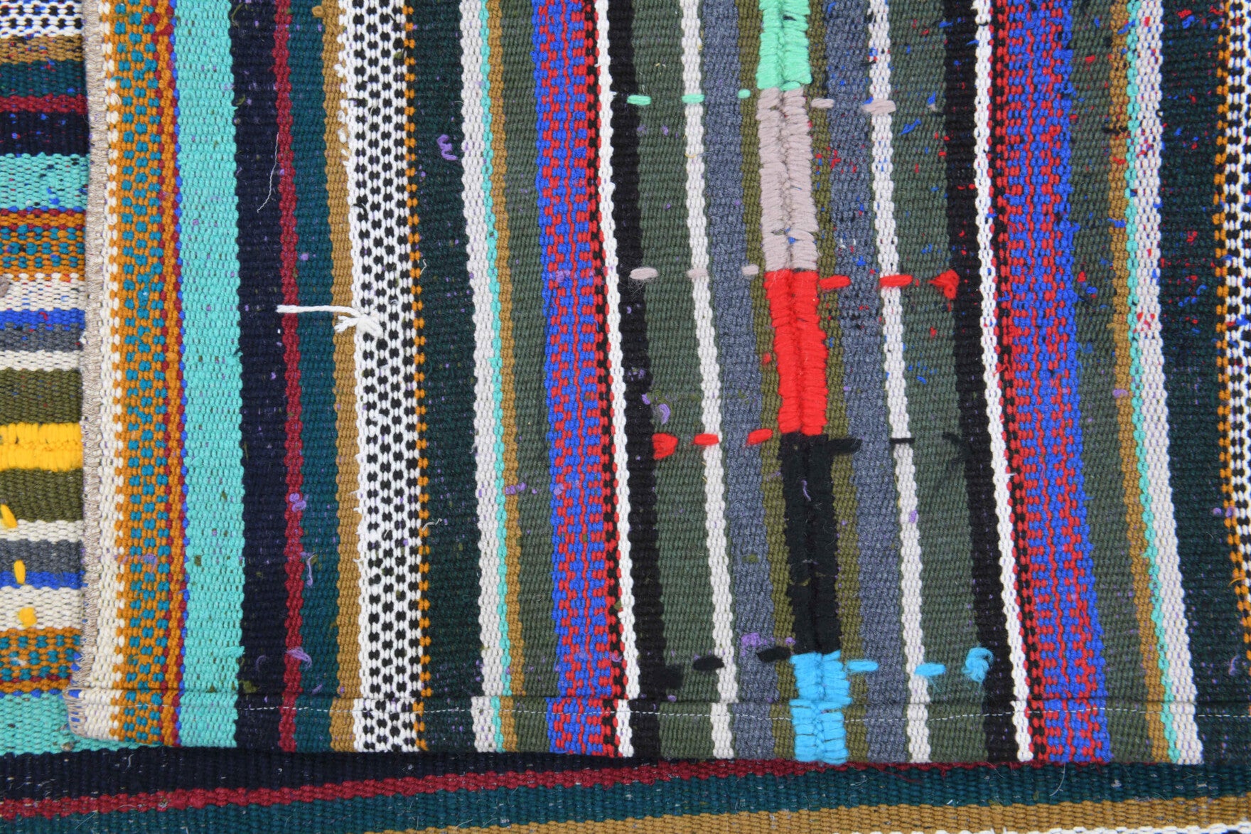 Hand-crafted Anatolian vintage kilim Stenophile in wool, 1960s