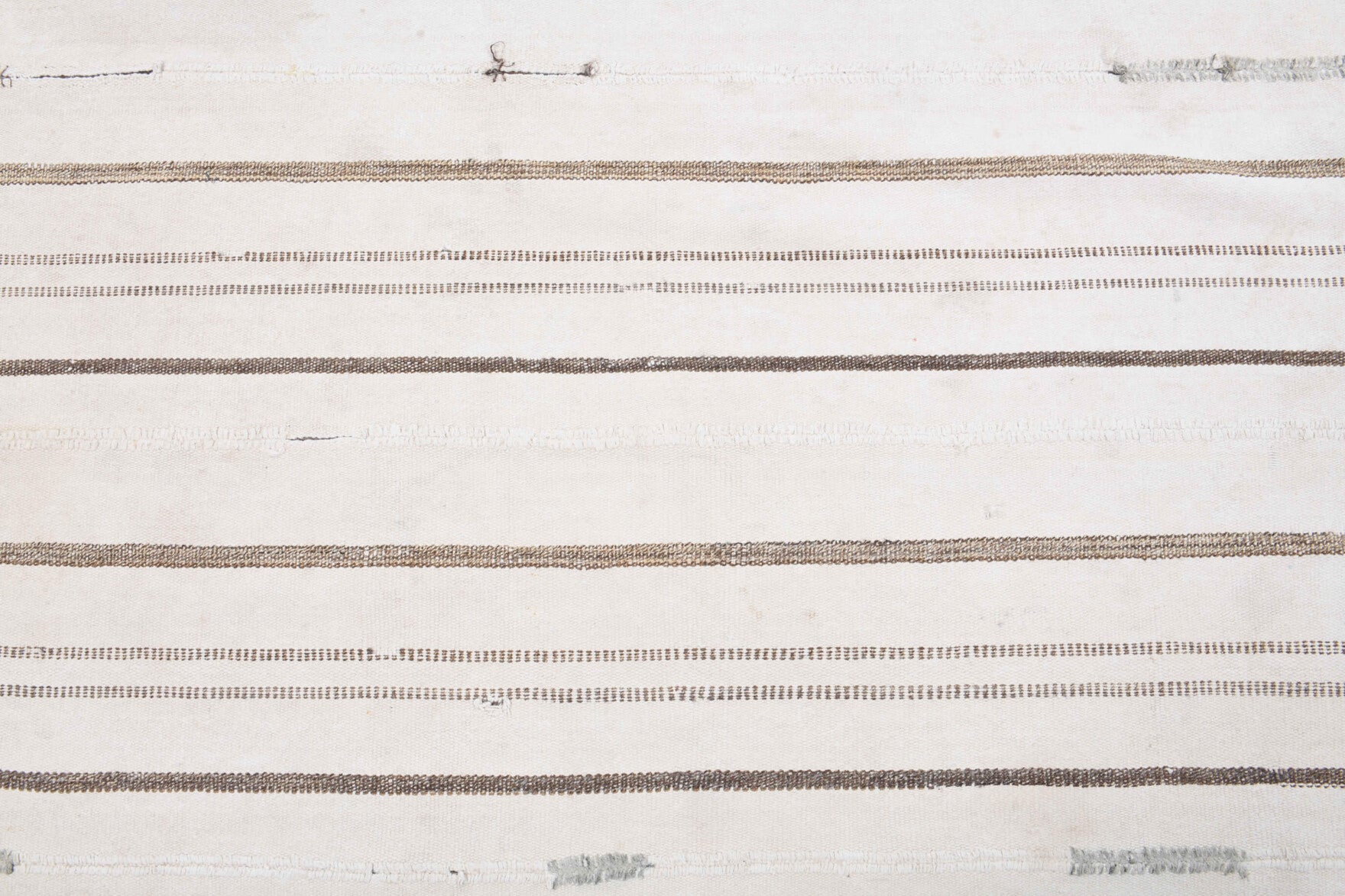 Stenanthe kilim: 1960s handwoven flatweave Anatolian kilim with striped motifs