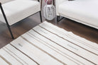 Authentic Anatolian vintage kilim rug (1960s) with striped design – one-of-a-kind at Fame Rugs