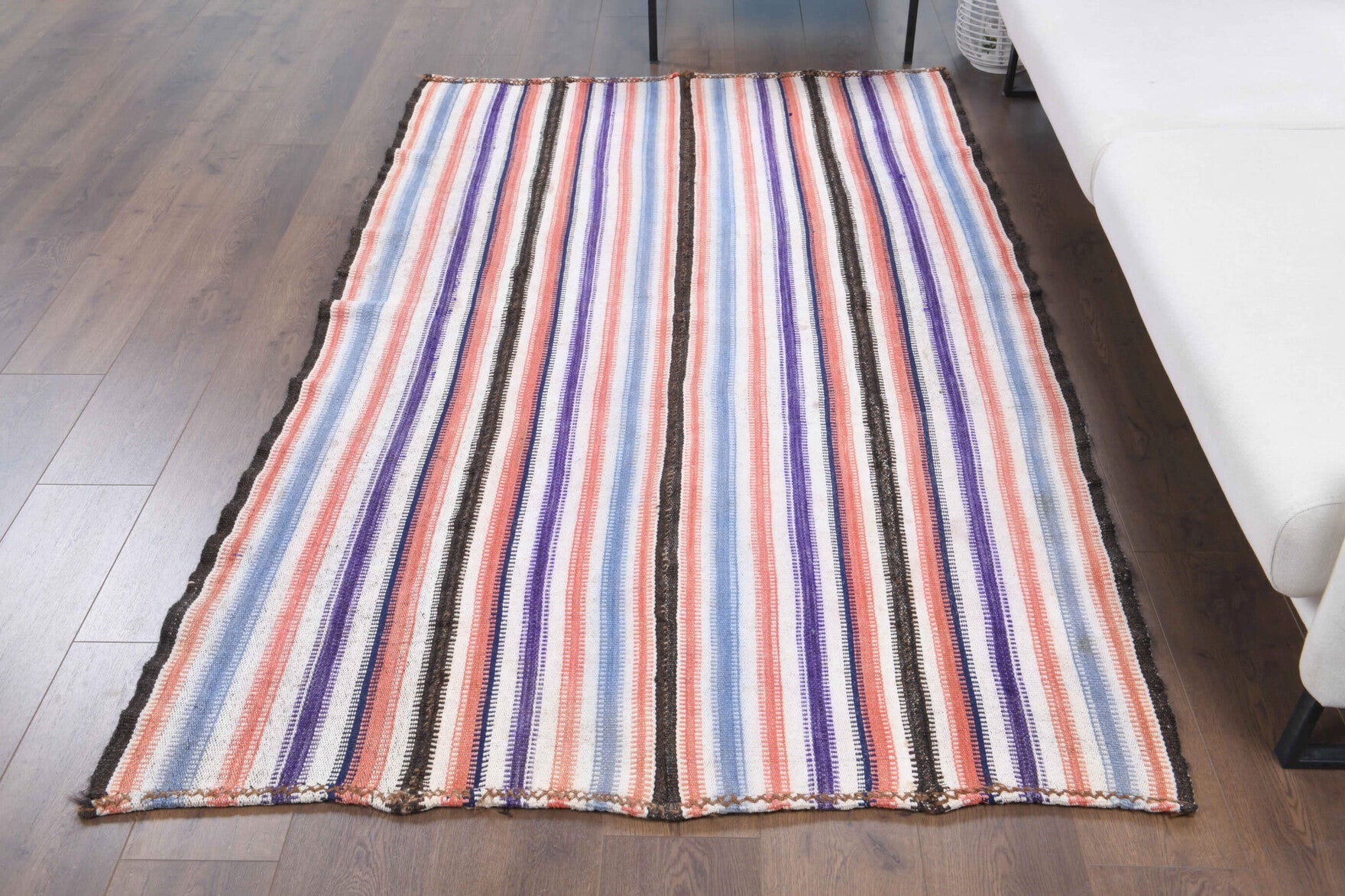 One-of-a-kind 1960s Anatolian vintage kilim rug in wool, 4'6" x 7'2"