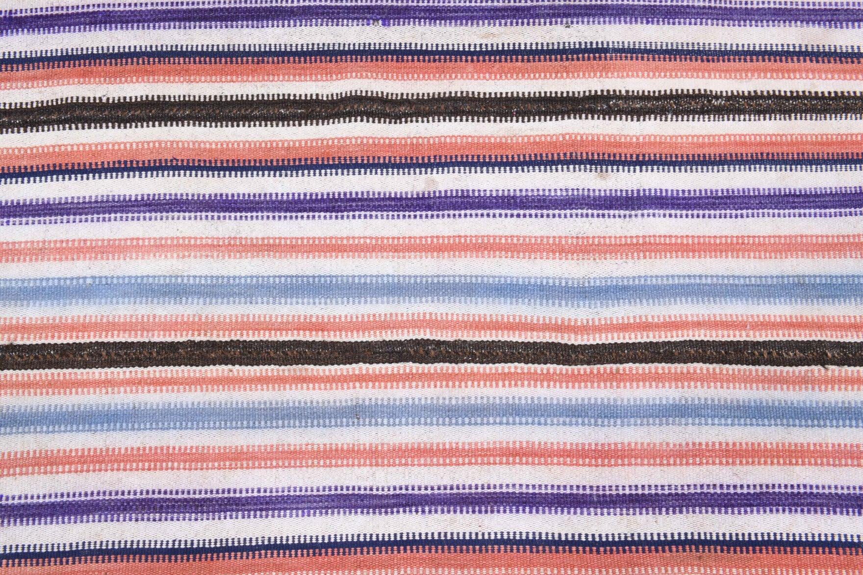 Smaragdothea kilim: 1960s handwoven flatweave Anatolian kilim with ikat motifs