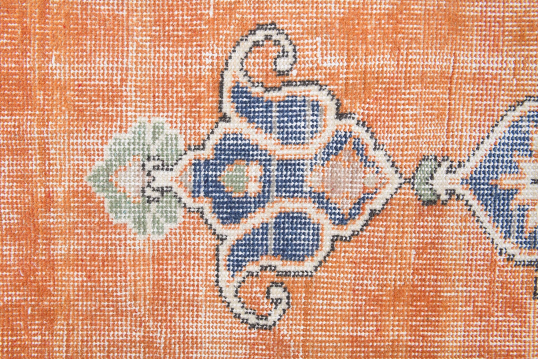 130x136 cm vintage Anatolian area rug – Sinop, low pile, wool