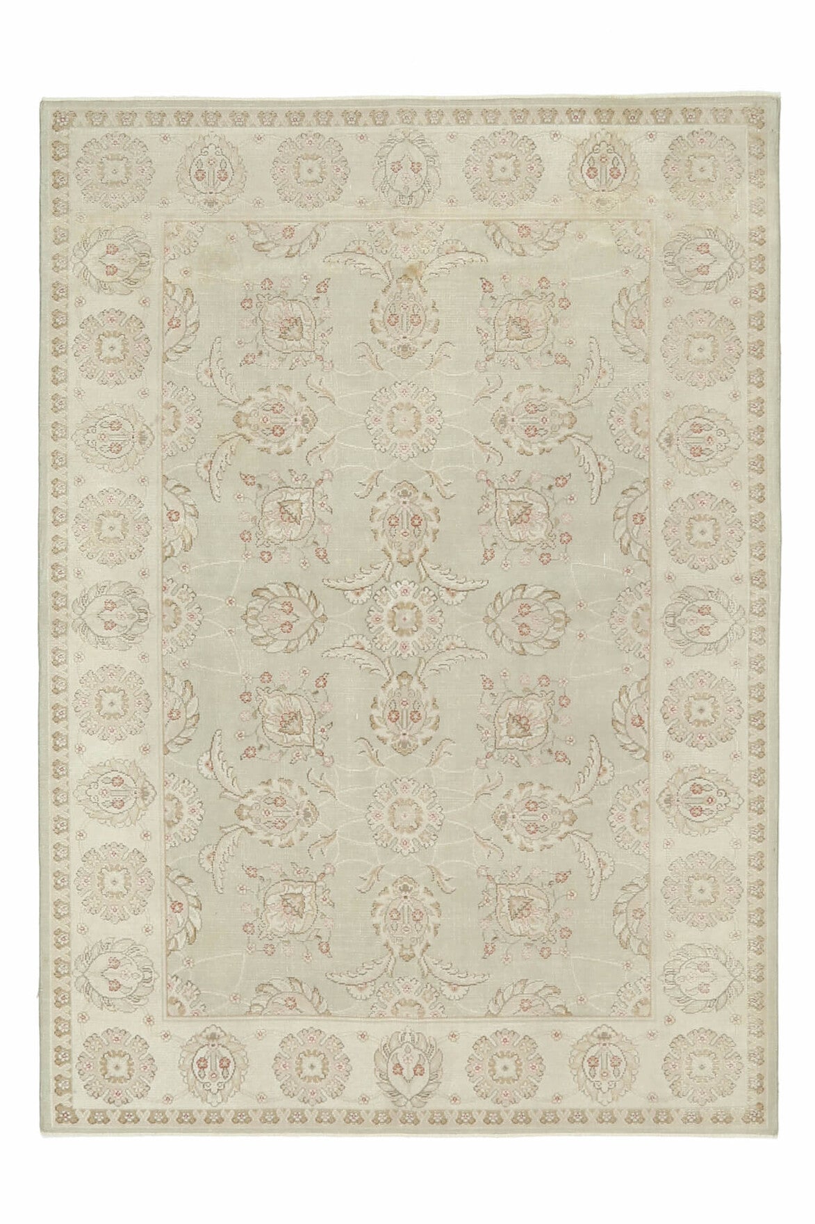 Bohemian Neutral Handmade Vintage Rug